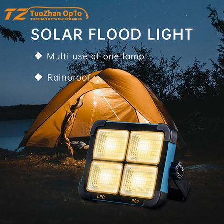 Outdoor 1000w Solar LED Flood Light 12000mAh Battery USB Emergency IP65 Waterproof Solar Panel 